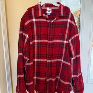 Red Plaid Button-Up Shirt Old Navy men’s XL